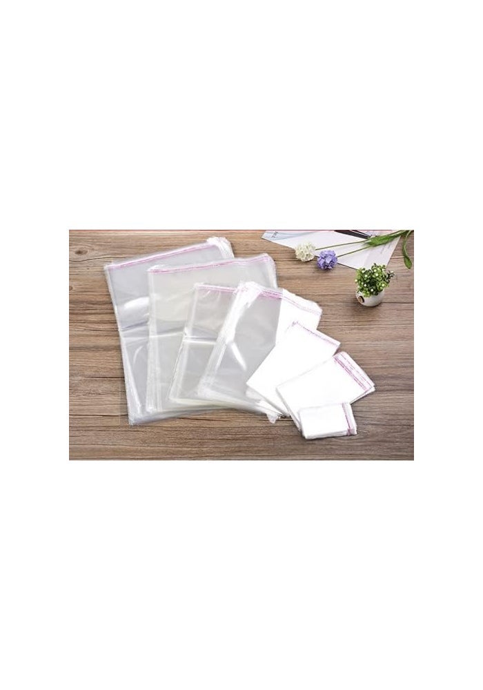 Red Dot Gift® Self-Sealing Cellophane Bags - Crystal Clear Resealable Pouches (W7*H13cm, 100 pcs) - Image 1