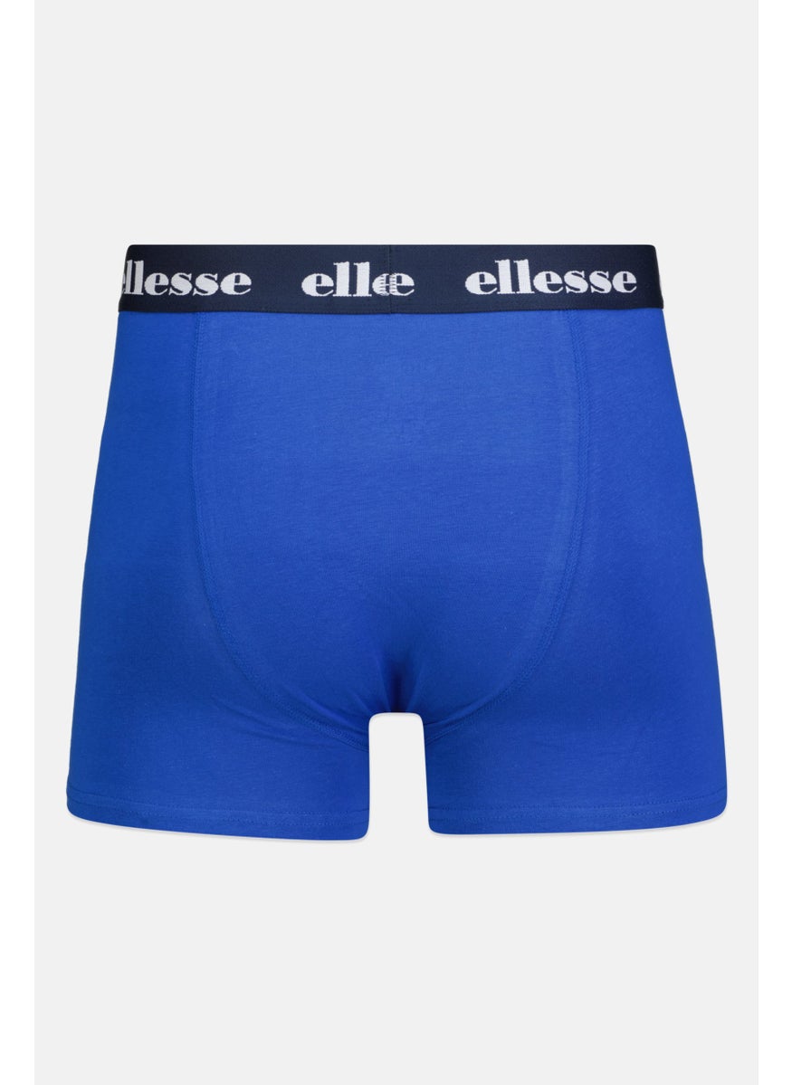 Ellesse Men 3 Pack Brand Logo Trunks, Blue/Red/Navy  - Image 3