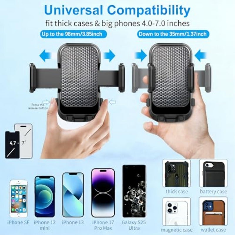 Universal Cup Phone Holder for Car360Adjustable Long Neck Cup Holder Phone Mount [Ultra Stable Never Shake]Truck Jeep Accessories for iPhone 17 Air Pro Max Samsung Google and All 4-7'' Phone - Image 3