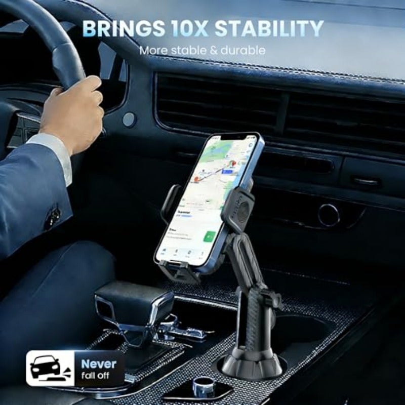 Universal Cup Phone Holder for Car360Adjustable Long Neck Cup Holder Phone Mount [Ultra Stable Never Shake]Truck Jeep Accessories for iPhone 17 Air Pro Max Samsung Google and All 4-7'' Phone - Image 2