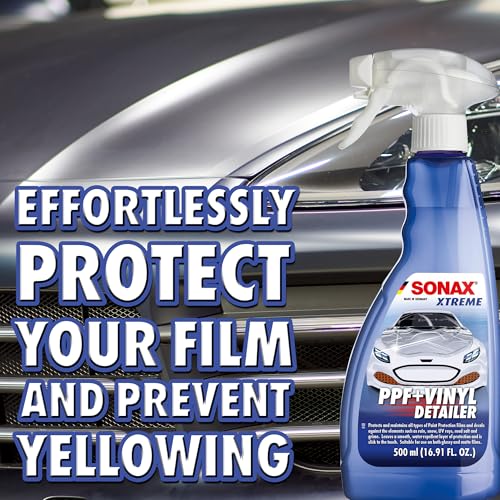 SONAX PPF + Vinyl Detailer | Protection & Maintenance for Paint Protection Films & Decals | Water-Repellent & UV Protection | Suitable for Glossy & Matte Finishes | 398241 | 500ml - Image 4