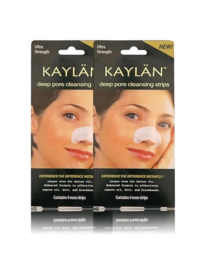 Kaylan - Super Strength Nose Pore Cleansing and Blackhead Removal Strip Set - 4 Strips (2 Sets) - Image 1