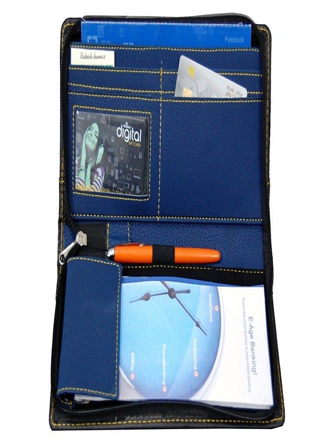 PAREEK Black and Blue Cheque Book Holder/Document Folders - Image 3