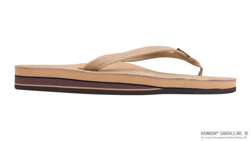 Rainbow Sandals Womenâ€™s Double Layer Premier Leather Narrow Strap w/Arch, Sierra Brown, Ladies Medium / 6.5-7.5 B(M) US - Image 4