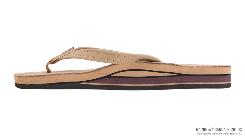 Rainbow Sandals Womenâ€™s Double Layer Premier Leather Narrow Strap w/Arch, Sierra Brown, Ladies Medium / 6.5-7.5 B(M) US - Image 2