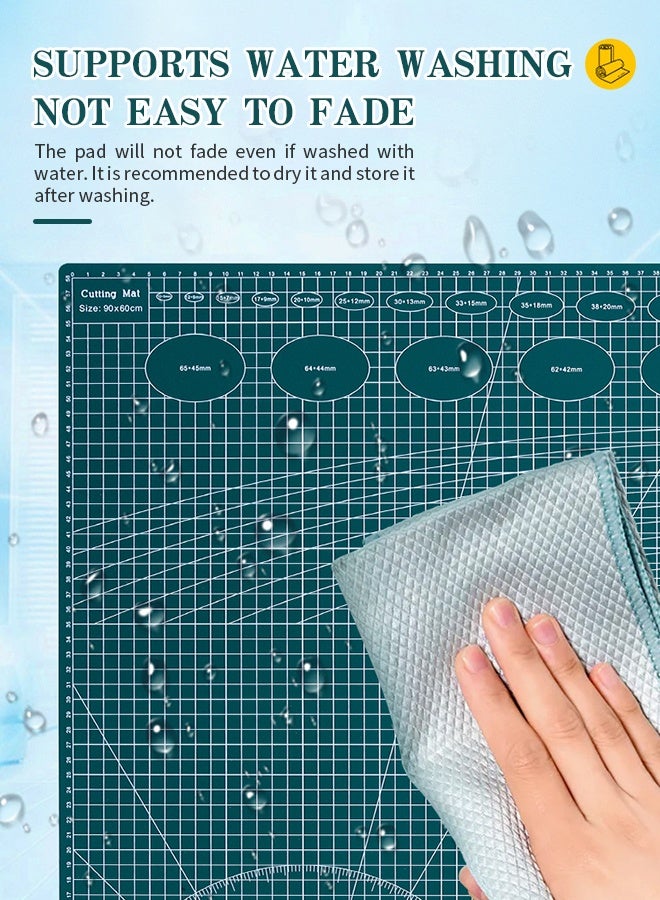 A3 Double-Sided Cutting Mat, Self-Healing Sewing Mat, 3mm Thick Craft Cutting Mat with Measurement Scales, Durable Desktop Protector for Scrapbooking, Sewing, Craft Making, Patchwork - Image 3