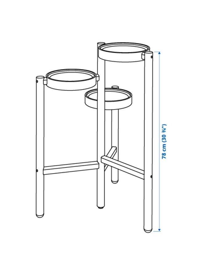 Zaboon Plant stand, bamboo/white, 78 cm - Image 5