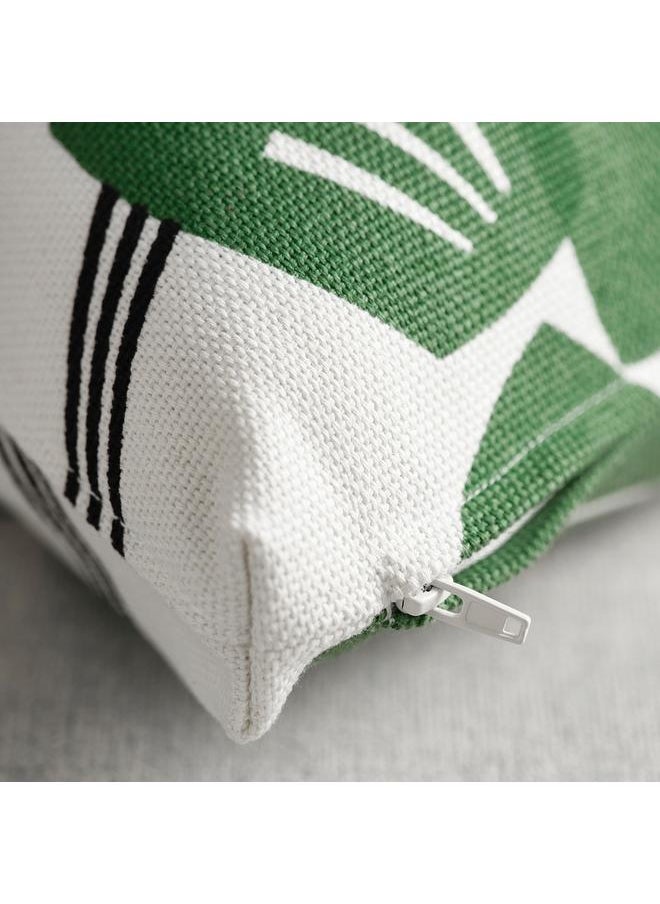 Beauenty - Cushion cover, white/green, 50x50 cm - Image 1