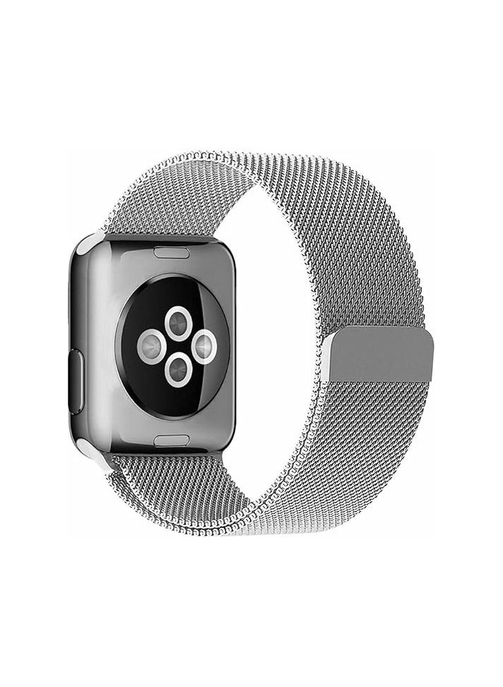 هايفن حزام ساعة HYPHEN RALEIGH من الفولاذ المقاوم للصدأ لساعة Apple Watch Series 6/5/4/SE (فضي، 38-40 مم)  - Image 5