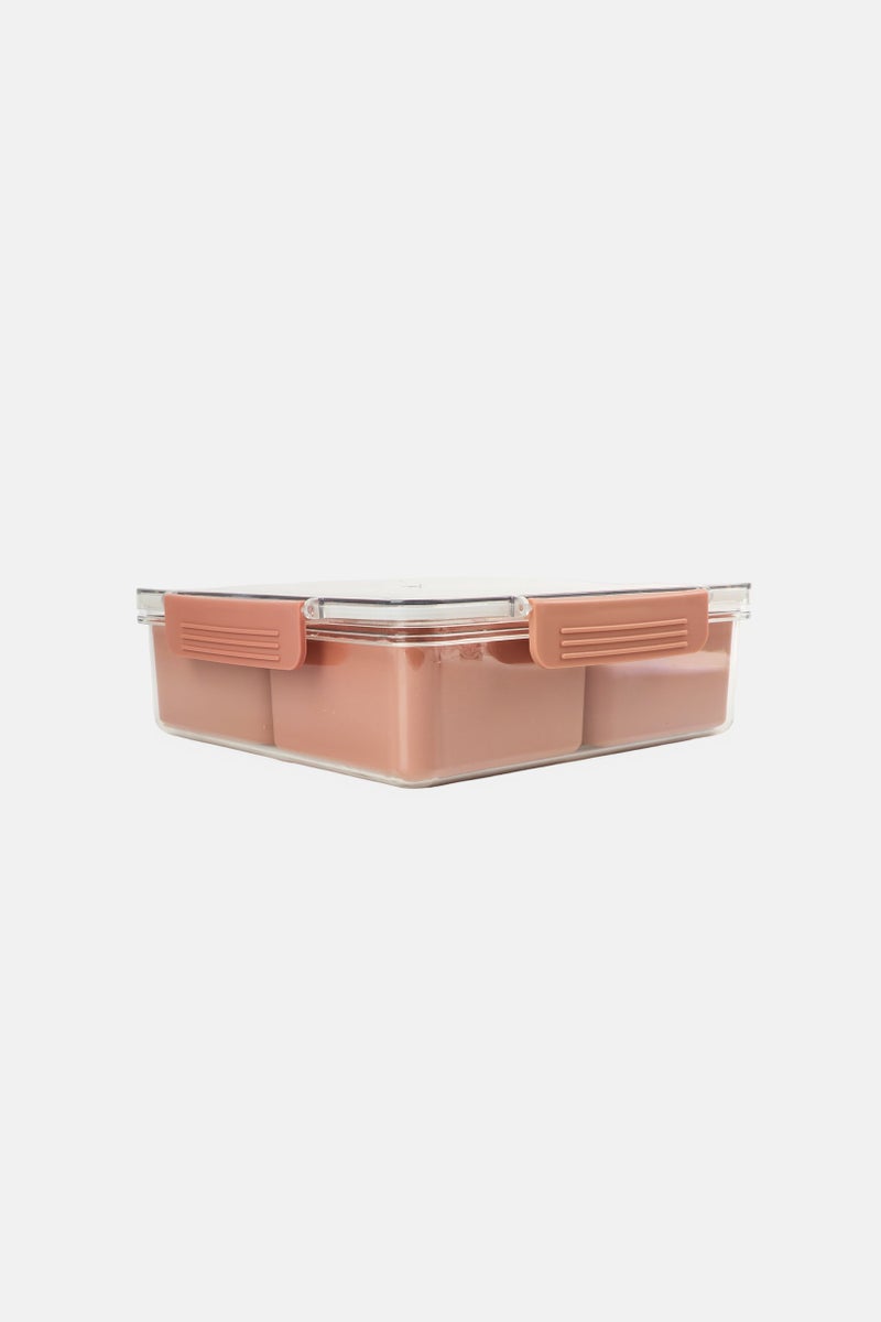 Alta Sectioned Serving Container With Lid, Brown - Image 2