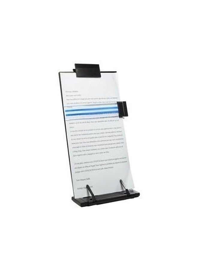 JDYYICZ Black metal desktop document book holder with 7 adjustable positions - Image 2