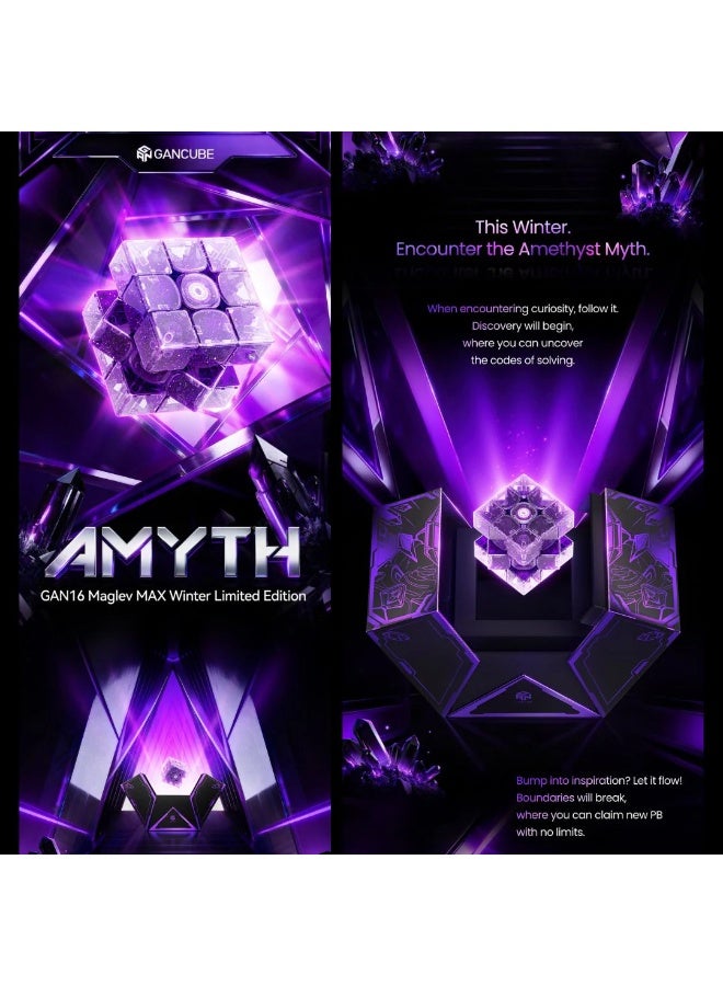 GANCUBE GAN16 Maglev Max Amyth Winter Limited Edition Magnetic Speed Cube Latest 2025! - Image 5