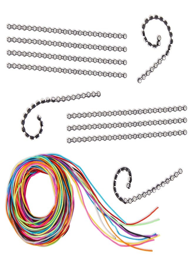 Craftabelle - Friendship Sparkles Creation Kit - Bracelet Making Kit - 31pc Jewelry Set with Rhinestone Chains - DIY Jewelry Kits for Kids Aged 8 Years + - Image 3