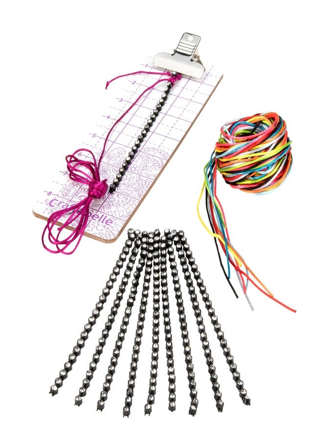 Craftabelle - Friendship Sparkles Creation Kit - Bracelet Making Kit - 31pc Jewelry Set with Rhinestone Chains - DIY Jewelry Kits for Kids Aged 8 Years + - Image 2