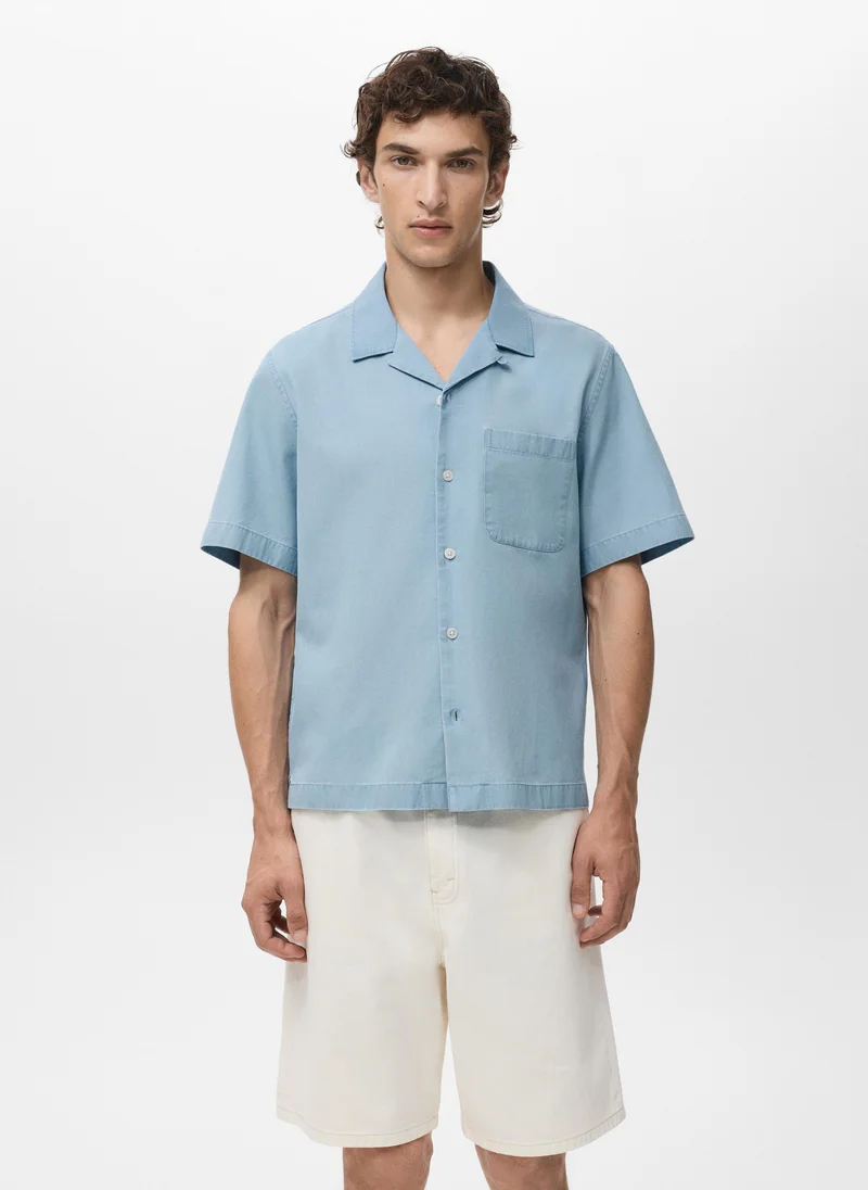 Mango Man 100% cotton denim shirt