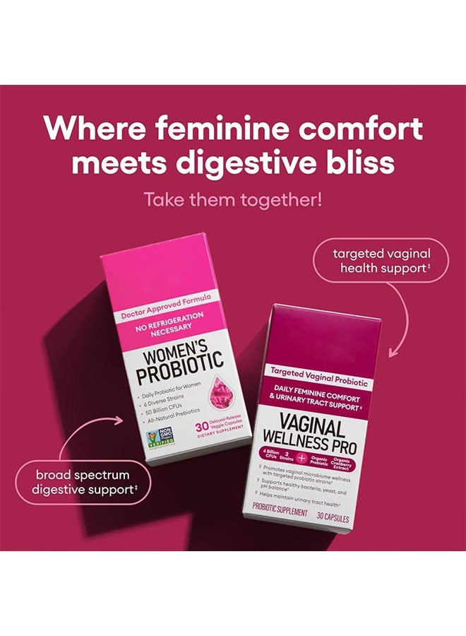 Ocean Women's Probiotic Delayed Release Veggie 30 Capsules, Daily Probiotic for Women, 50 Billion CFUs, 6 Diverse Strains, All Natural Prebiotics - Image 2