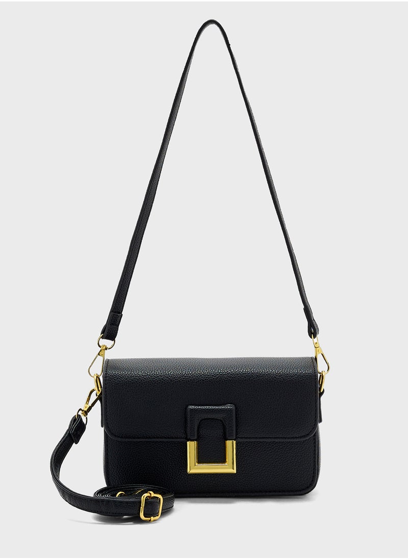 ELLA - Metal Clasp Detail Crossbody Bag - Image 1