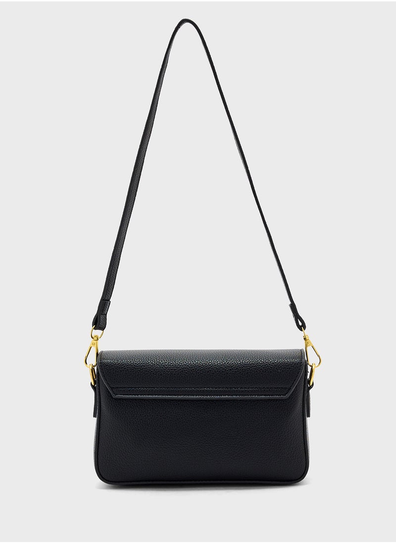 ELLA - Metal Clasp Detail Crossbody Bag - Image 1