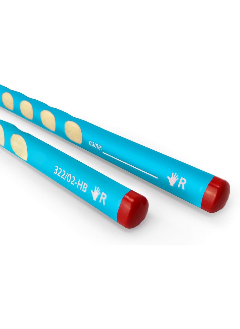 STABILO STABILO Easygraph Handwriting Pencils  HB  Right Handed  Light Blue Barrel  Pack of 2  - Image 3