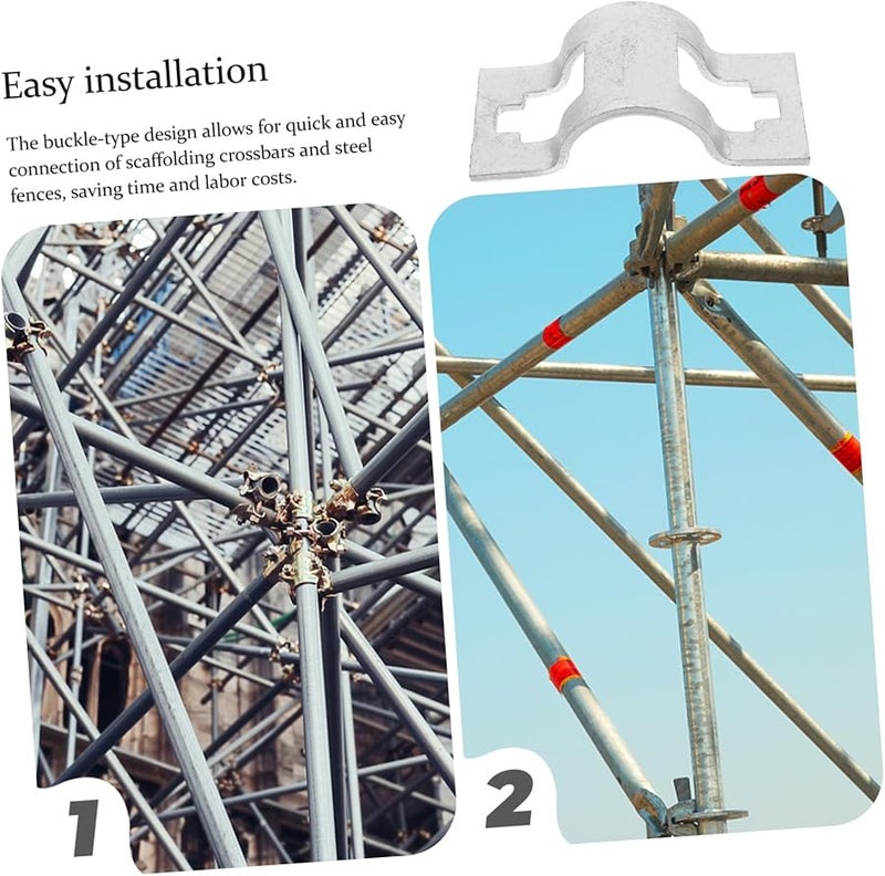 TEHAUX 4 قطع مشبك السقالات تصميم الأذن المزدوجة قفل آمن لأجزاء مشبك أنابيب البناء - Image 5