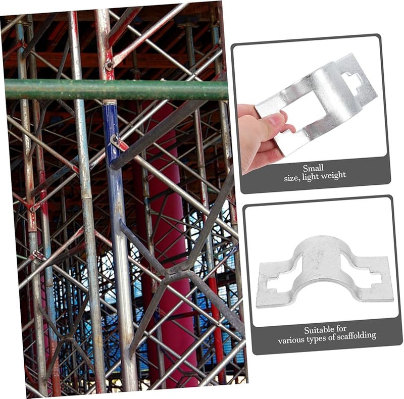 TEHAUX 4 قطع مشبك السقالات تصميم الأذن المزدوجة قفل آمن لأجزاء مشبك أنابيب البناء - Image 4