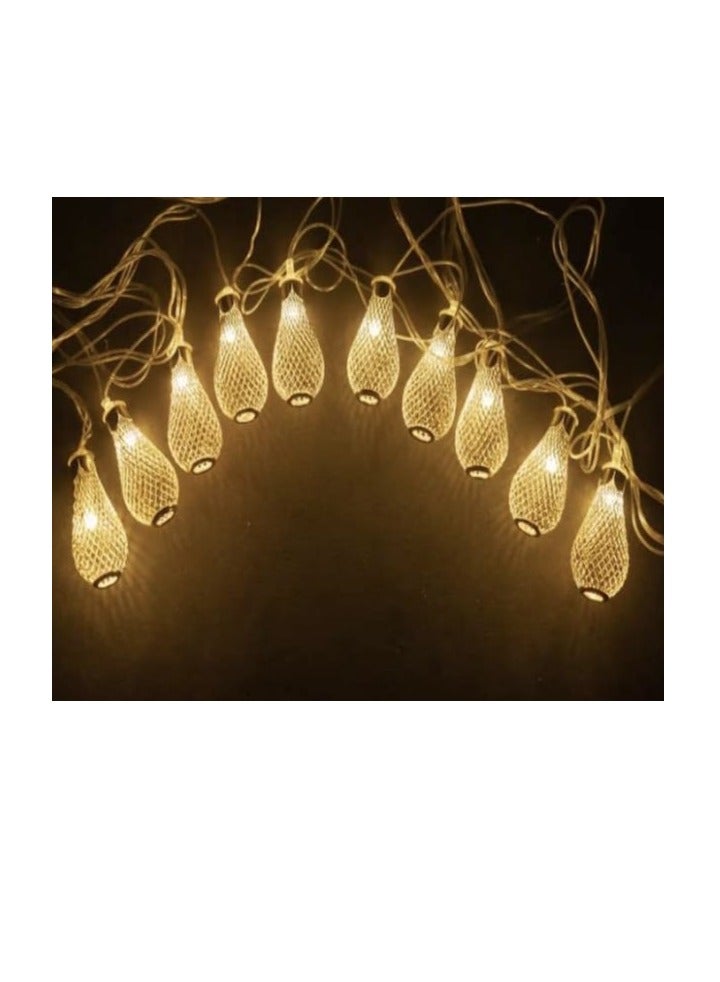 حبل معدن ١٠ق - لمبه شبكه - M-1 - دهبي - 9V  - Image 1