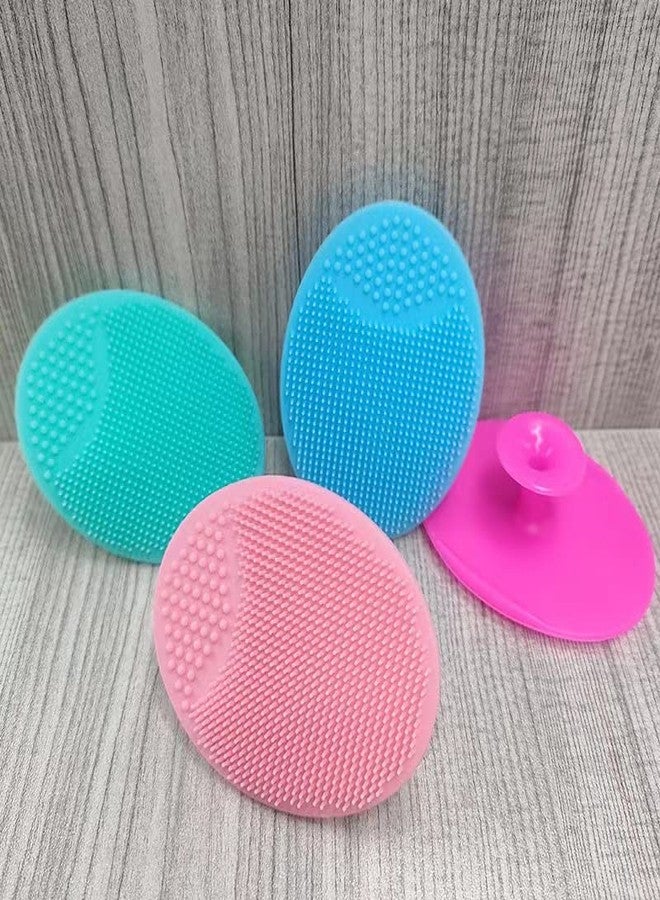 MR LION Silicone Facial Cleansing Brush - 4 Pack Face Scrubber & Exfoliator for Deep Cleaning, Soft Brush, Blackhead & Acne Pore Care - Image 2