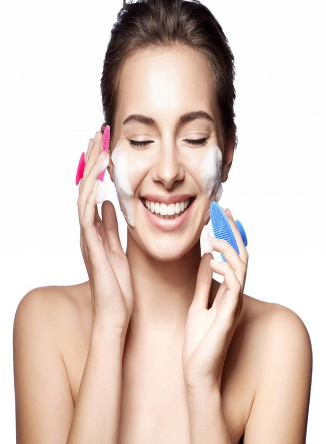 MR LION Silicone Facial Cleansing Brush - 4 Pack Face Scrubber & Exfoliator for Deep Cleaning, Soft Brush, Blackhead & Acne Pore Care - Image 3
