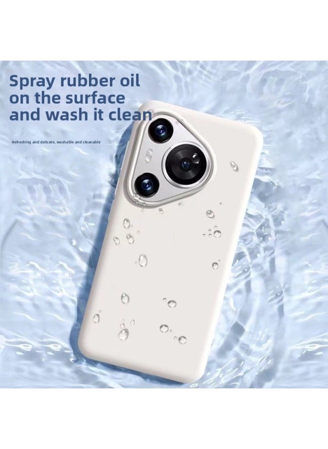 For HuaweiPura70 Mobile Phone Case Liquid Silicone 70Pro Full Coverage Drop-resistant Pura70ultra Protective Case-Color:[Virtue Pull Color] Liquid Silicone-skin-friendly Feeling-Applicable Model:For HuaweiP40