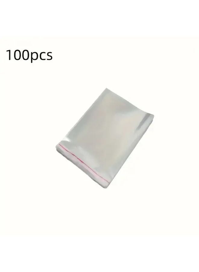 100 Pack Heavy Duty Self Sealing Reusable Ziplock Storage Bags With Red Edge - Image 1