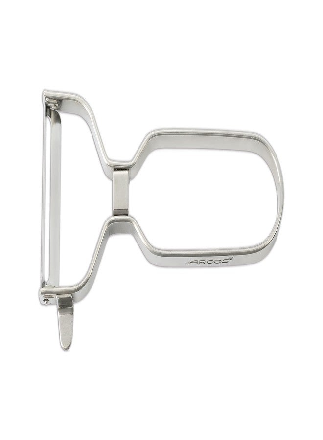 ARCOS Professional Chrome-Plated Peeler for Fruits and Vegetables. 5.5 Inch Stainless Steel Kitchen Tool for Precise Cutting. Chef's Gadget with Ergonomic Design. Silver Color - Image 2