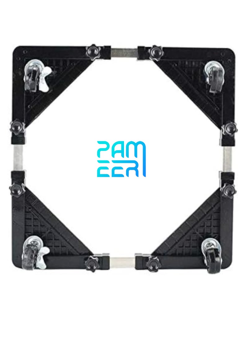PAMEER - Movable Adjustable Base with Casters Mobile Case dolly roller for Gas Cylinder Water Bottles Cabinets 4 Wheels Small Furniture Mover Mini Stand Moving Cart for Small Items - Image 1
