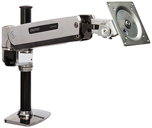 Ergotron – LX HD Sit-Stand Single Monitor Arm, VESA Desk Mount – for Monitors Up to 49 Inches, 14 to 30 lbs – Polished Aluminum - Image 4