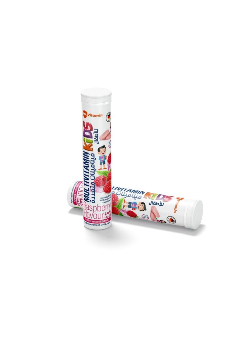Mr.Vitamin - Mr. Vitamin, Dietary Supplement, Effervescent, Children's Multivitamin, Berry Flavor - 20 Tablets - Image 1