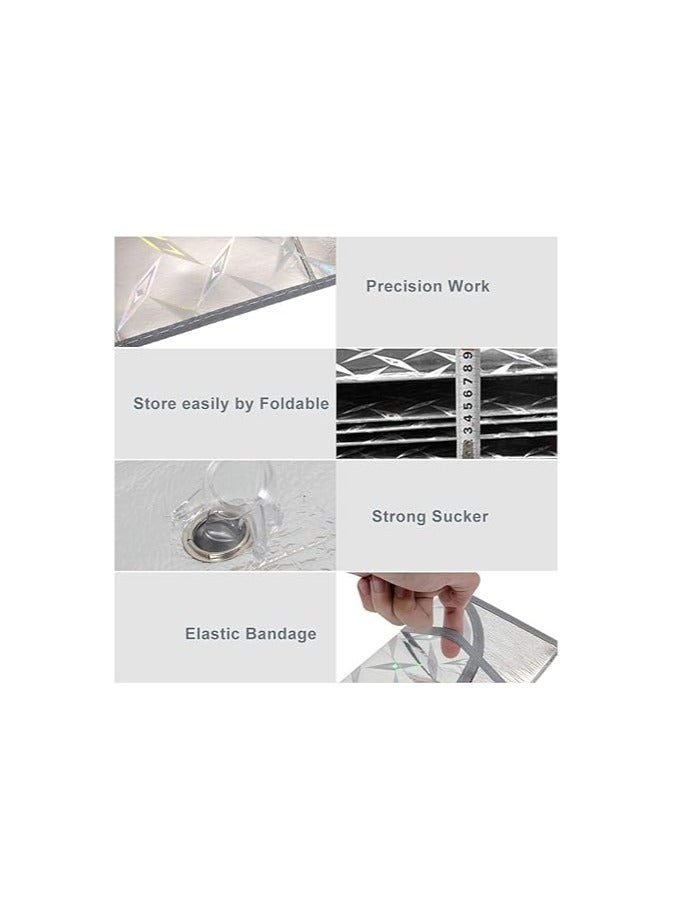 general Car Sun Shade Universal Car Front Window Sunshades, Blocks UV Rays Sun Visor Protector, Sunshade to Keep Your Vehicle Cool and Damage Free, Fits Windshields Size 140 * 70cm - Image 5