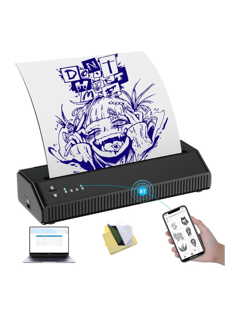 Tattoo Stencil Printer Bluetooth Tattoo Printerm, Portable Printers, 2500mAh Stencil Printer for Tattooing, Compatible with iOS,Android Phone, Pad, Laptop, Wireless Thermal Transfer Printe - Image 1