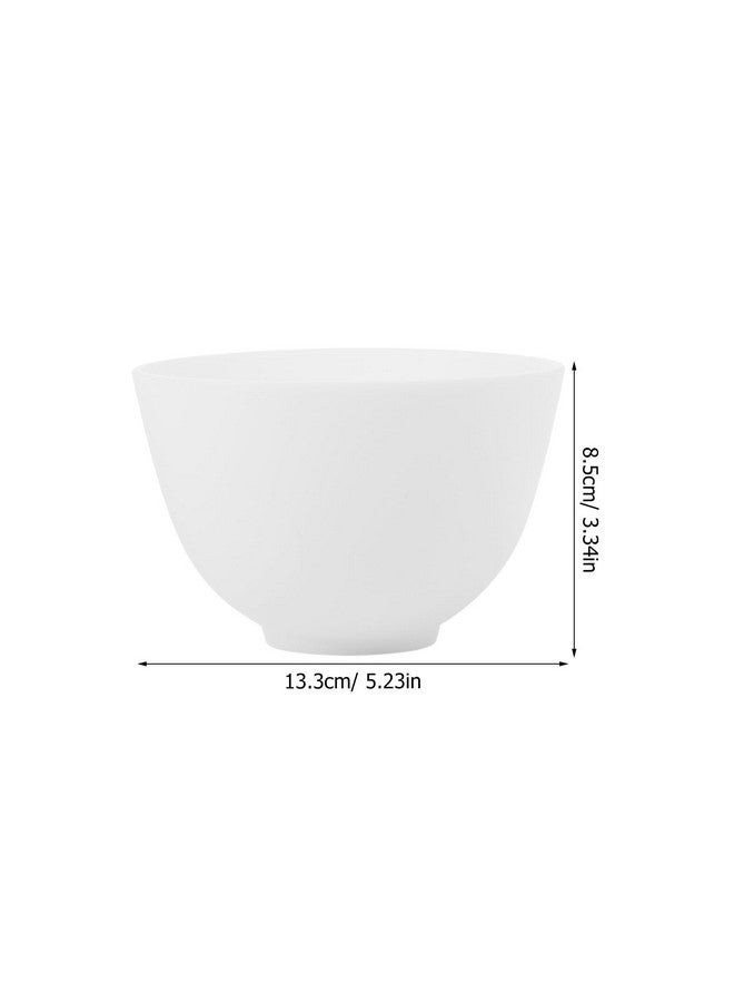 هيلفتي 3 قطع من وعاء خلط الوجه DIY ووعاء قناع الوجه ووعاء طين الوجه ووعاء السيليكون أداة تجميل التجميل للمنزل وصالونات التجميل والوجه ووعاء توزيع بشرة الوجه (أبيض) - Image 2