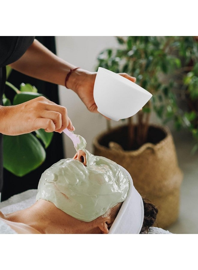 هيلفتي 3 قطع من وعاء خلط الوجه DIY ووعاء قناع الوجه ووعاء طين الوجه ووعاء السيليكون أداة تجميل التجميل للمنزل وصالونات التجميل والوجه ووعاء توزيع بشرة الوجه (أبيض) - Image 4