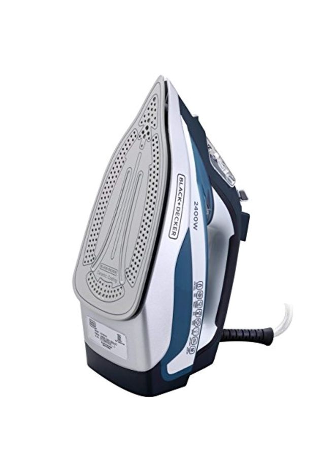 BLACK+DECKER Steam Iron 2400W X2150-B5 Blue/White - Image 2