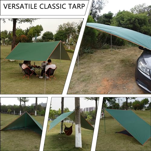 HipierFx 10x16 ft Car Side Awning with Pole Outdoor Camping Tent Tarp Waterproof Car Tent Canopy Shade Sun Shelter - Image 2