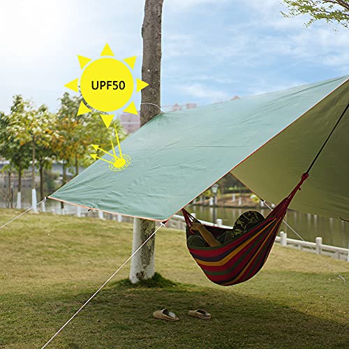 HipierFx 10x16 ft Car Side Awning with Pole Outdoor Camping Tent Tarp Waterproof Car Tent Canopy Shade Sun Shelter - Image 3