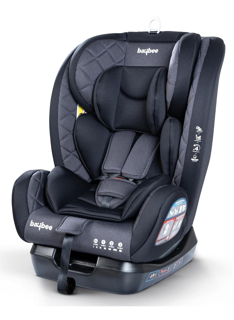 بيبي مقعد سيارة للأطفال من للأطفال من عمر 0 ​​إلى 12 عامًا مع 3 أوضاع للاستلقاء، ارتفاع مسند الرأس قابل للتعديل من ECE R44/04 مقعد سيارة للأطفال معتمد للسفر للأطفال الصغار صبي فتاة أسود - Image 1