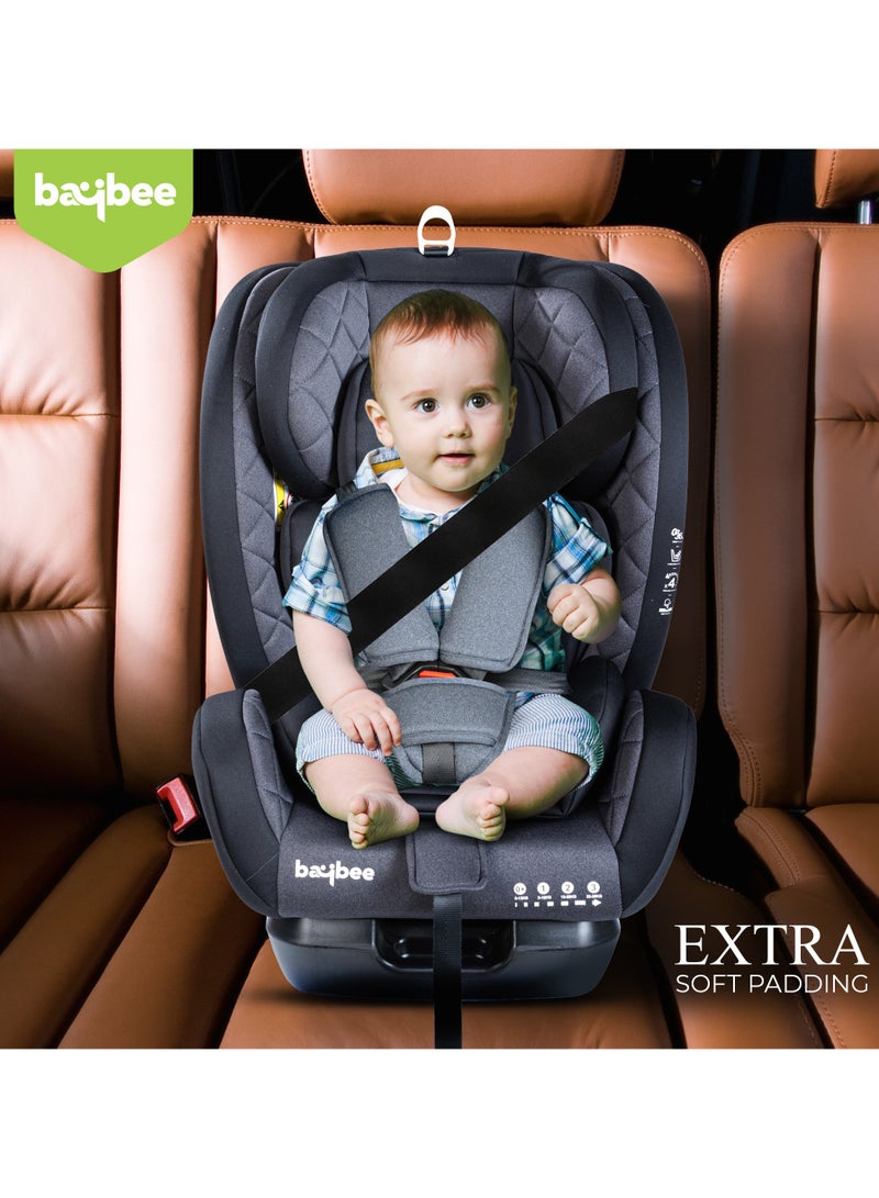 بيبي مقعد سيارة للأطفال من للأطفال من عمر 0 ​​إلى 12 عامًا مع 3 أوضاع للاستلقاء، ارتفاع مسند الرأس قابل للتعديل من ECE R44/04 مقعد سيارة للأطفال معتمد للسفر للأطفال الصغار صبي فتاة أسود - Image 2
