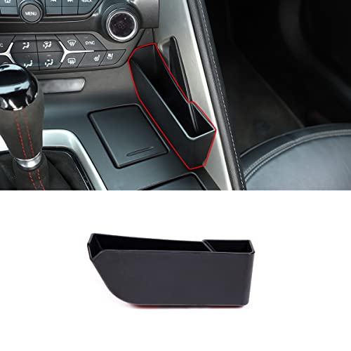 TINKI ABS Black Inner Central Console Shift Side Storage Box Tray Compatible for C7 Corvette Chevrolet 2014-2019 Auto Interior Accessory - Image 4