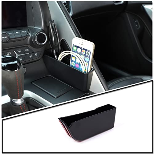 TINKI ABS Black Inner Central Console Shift Side Storage Box Tray Compatible for C7 Corvette Chevrolet 2014-2019 Auto Interior Accessory - Image 3