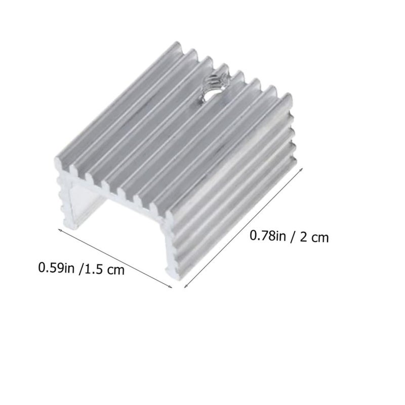 Aluminum Heat Sink 10pcs for High Power Triode IC Module Heat Dissipation - Image 3