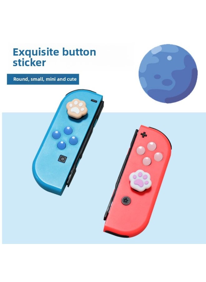 Generic Suitable For Switch Cat Claw Heart-shaped Key Stickers Ns Cross Color Stick Rocker Cap Protective Sleeve Accessories-Product Color:a44 【customized Products Refuse To Return】  - Image 5