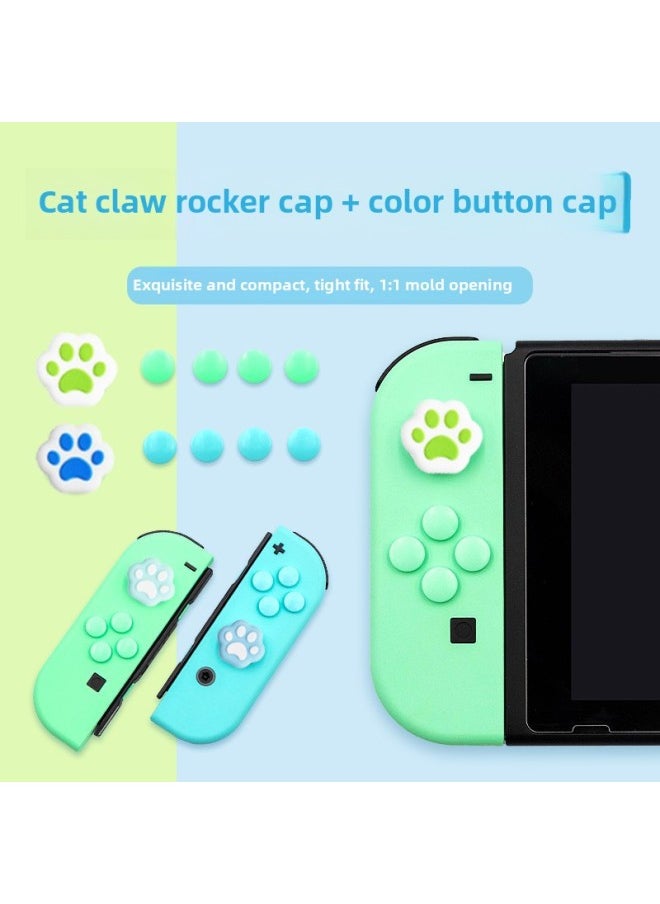 Generic Suitable For Switch Cat Claw Heart-shaped Key Stickers Ns Cross Color Stick Rocker Cap Protective Sleeve Accessories-Product Color:a44 【customized Products Refuse To Return】  - Image 4
