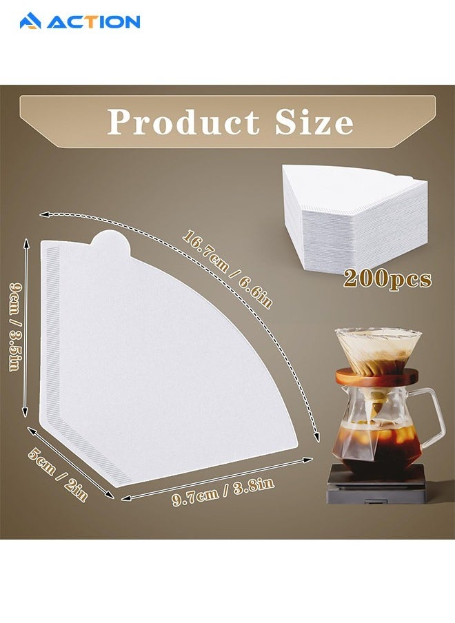 ACTION - 100 Piece Coffee Paper Filter V60 Size 02 White - Image 1