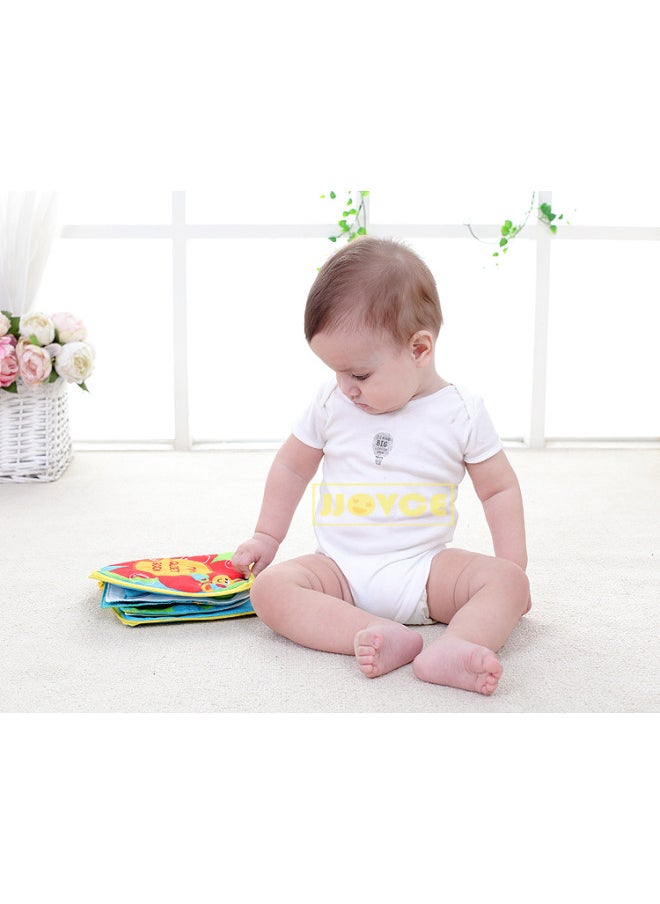 Generic - Multi-functional Flower Three-dimensional Cloth Book Baby Puzzle Cloth Book Handle Recognize Color Shape Learn Dressing-Color:Round Puppy Cloth Book - Image 1